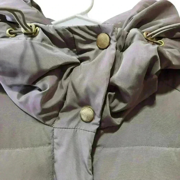 Cole Haan Signature Hooded Taffeta Down Puffer Light Gray Size Small #057 - Picture 7 of 11